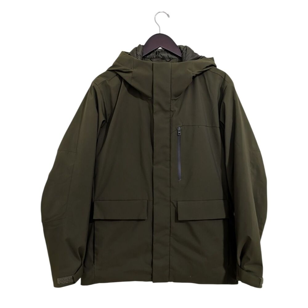 Uniqlo Hybrid Down Parka - Olive Green - Men’s Size Small